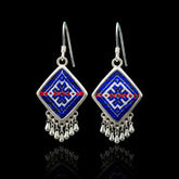 Red Yao Embroidered Earrings – Handmade | VIORI