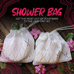 White Shower Soap Bags