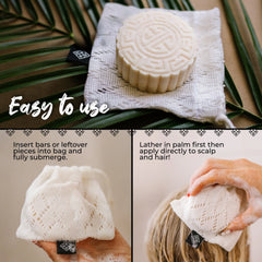 White Shower Soap Bags